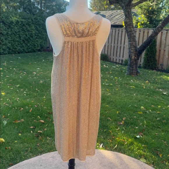 Diane von Furstenberg Pellina Gold Sequin Silk Dress | Size 12 | NWT - Picture 5 of 7